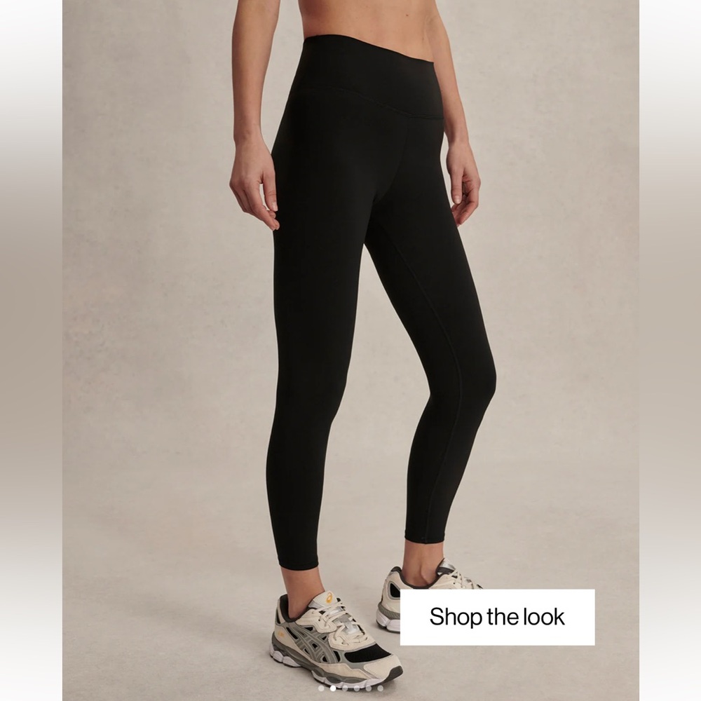 Varley $118 Solid Black Always High Rise 25 Crop Leggings XL